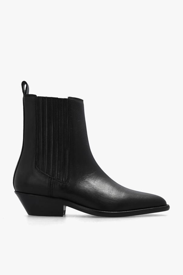 【関税込み】Isabel Marant ブラック Delena ブーツ Leyane ローブーツ 女性 ウォッシュドブラック | ISABEL MARANT